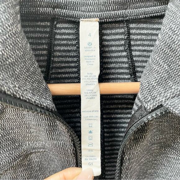 Lululemon Forme Jacket II Gray Deep Coal Pique Grey Textured Women's 4 $118 - Picture 11 of 11